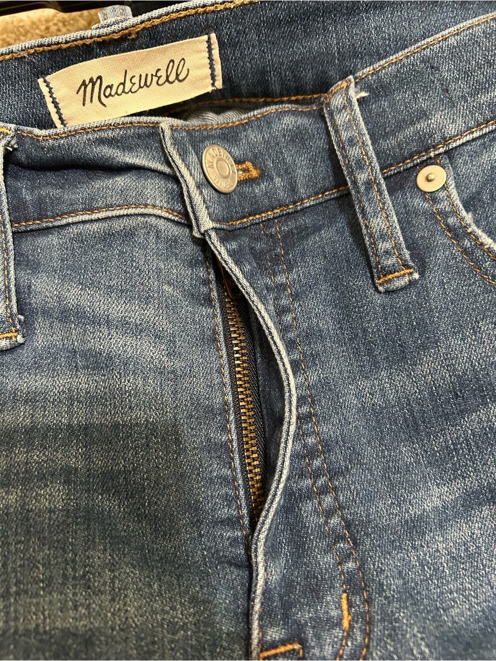 NEW Madewell 10" High Rise Skinny Jean Tulip-Hem somerset wash stretch denim 30 - Picture 12 of 12